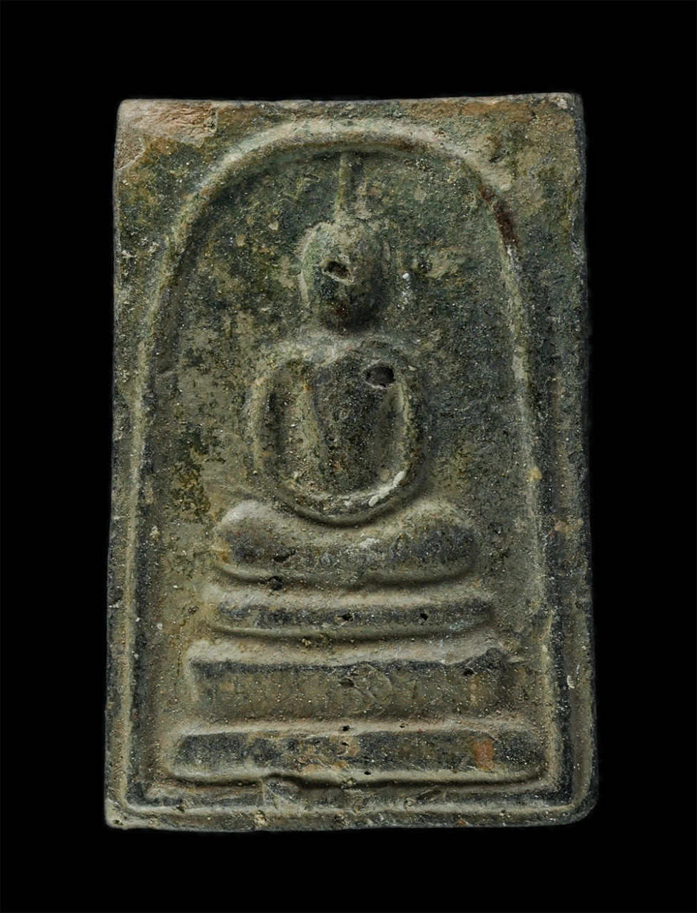 พระผงกล่องขาว17 (159)p.jpg - พระสมเด็จ หลังยันต์ เนื้อผงใบลาน ไม่ทราบที่ | https://kamulet.in.th